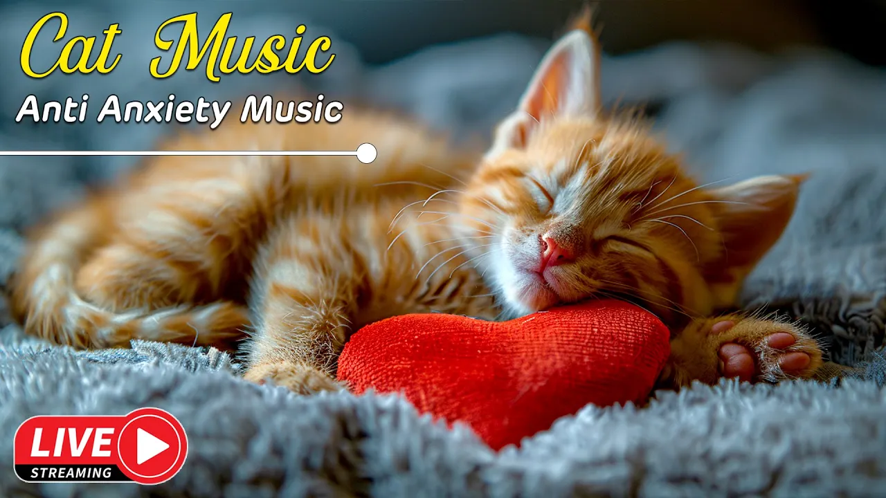12 Hours of Relaxing Music for Anxious Cats - No Ads! 🐱